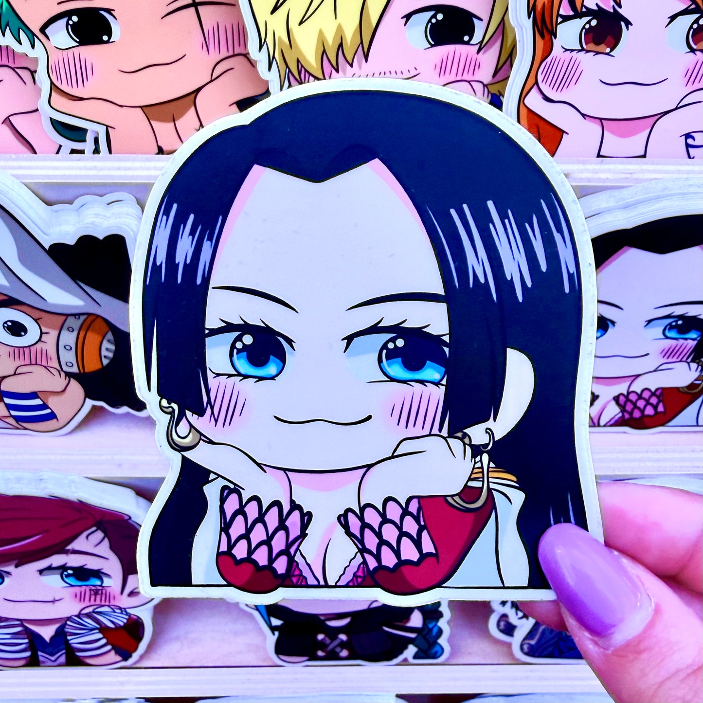 Chibi stickers of anime pirates