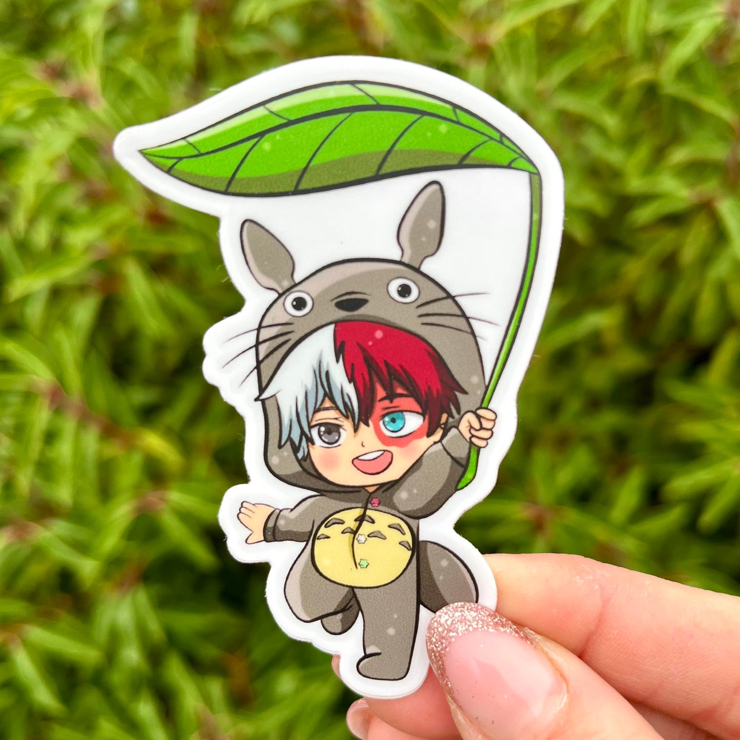 Flame boi in forest spirit onesie sticker