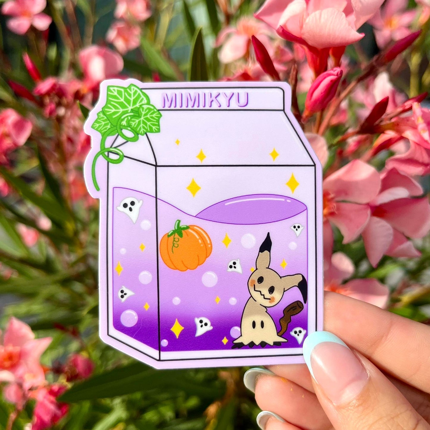 Kawaii buddy in milkbottle sticker