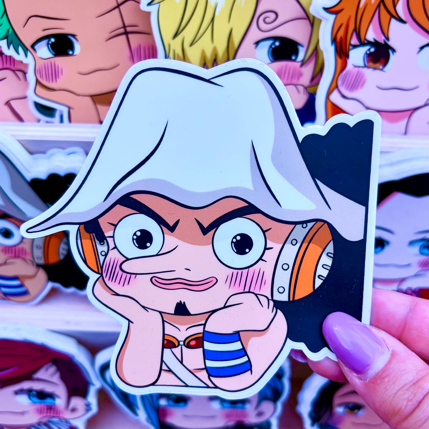 Chibi stickers of anime pirates