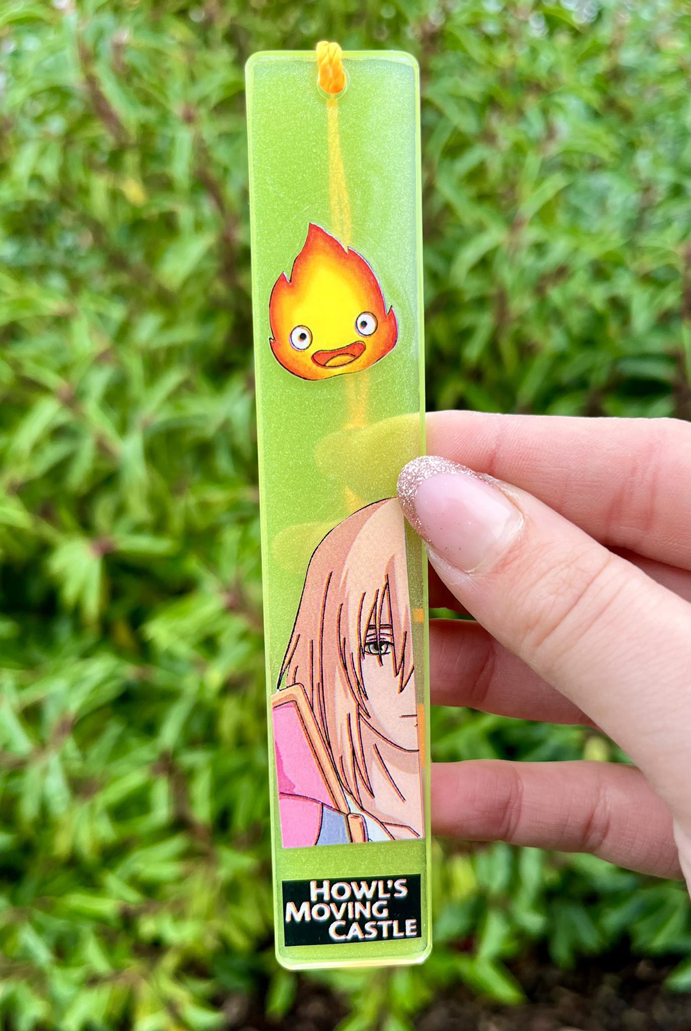 Pretty blond guy resin bookmark