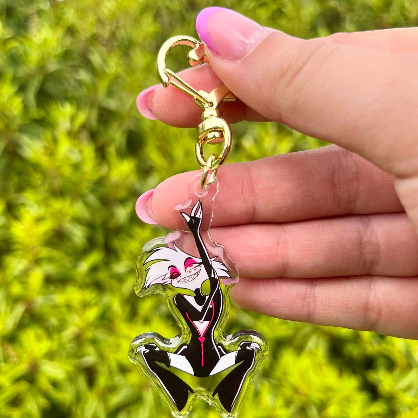 Hazbin spider keychain