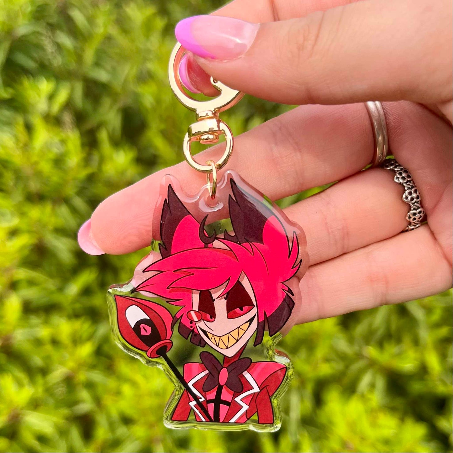 Hazbin overlord keychain