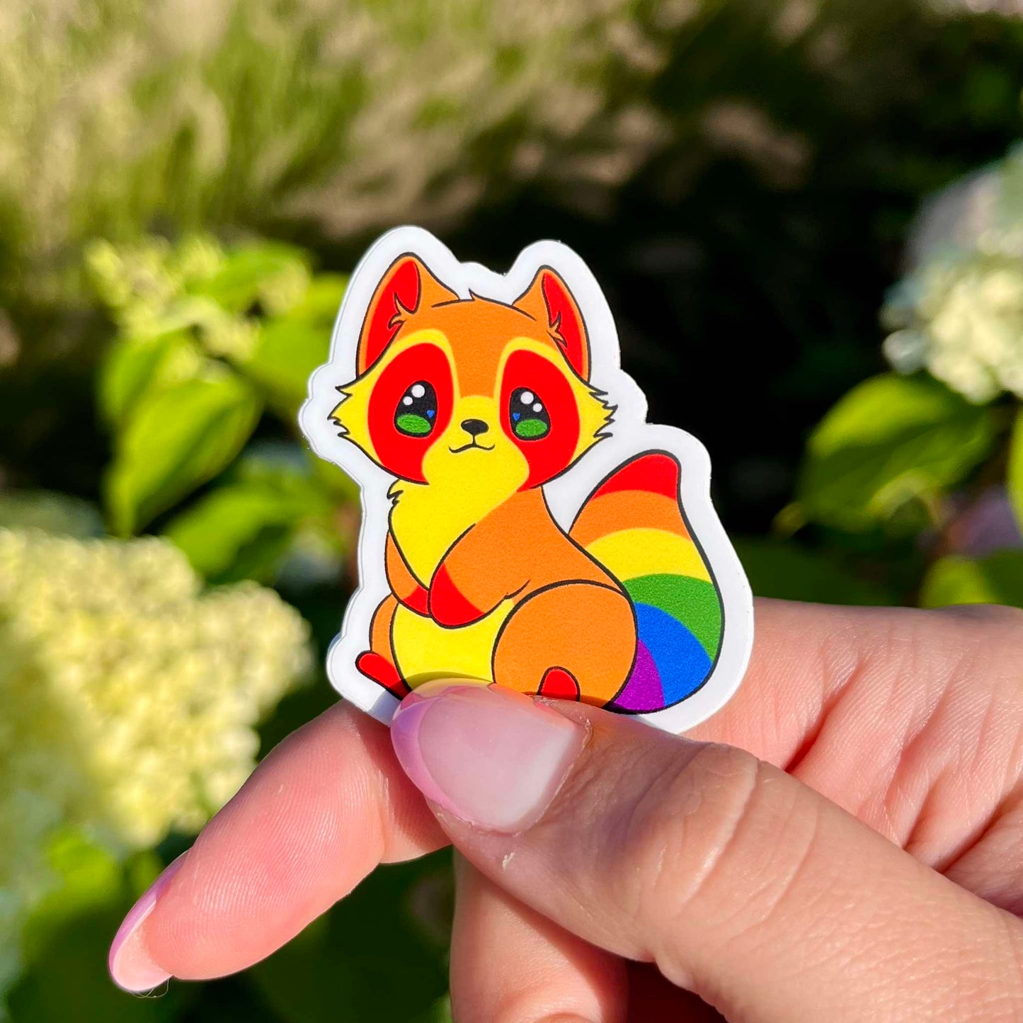 Pride raccoons stickers