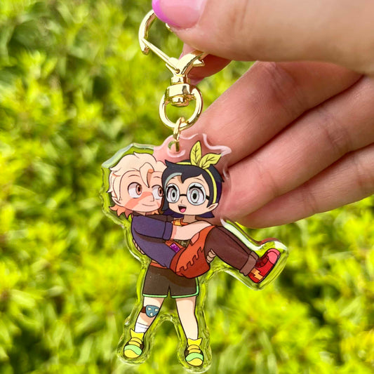 Plant girl and hunter keychain