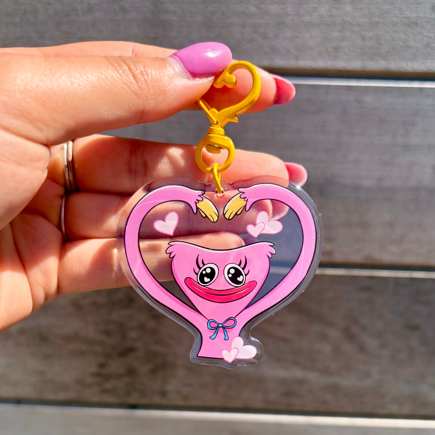 Huggy Wuggy/ Kissy Missy keychain