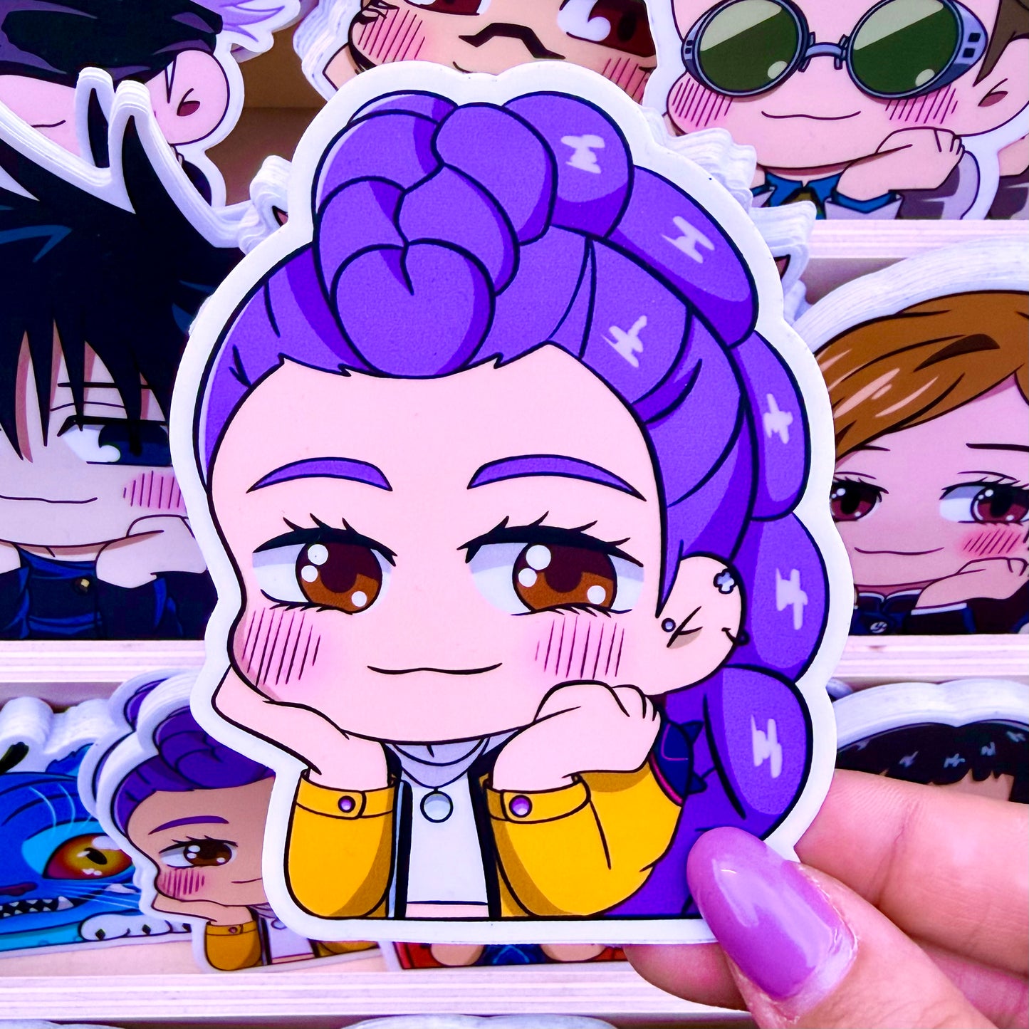Chibi stickers of kpop demon hunters
