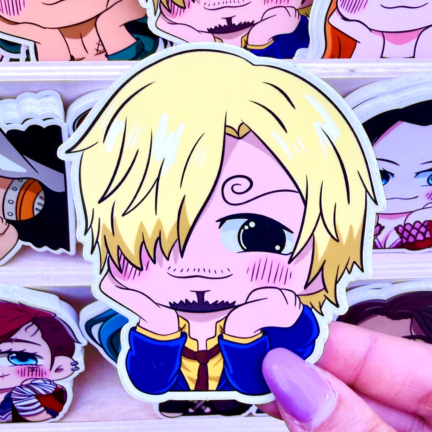 Chibi stickers of anime pirates