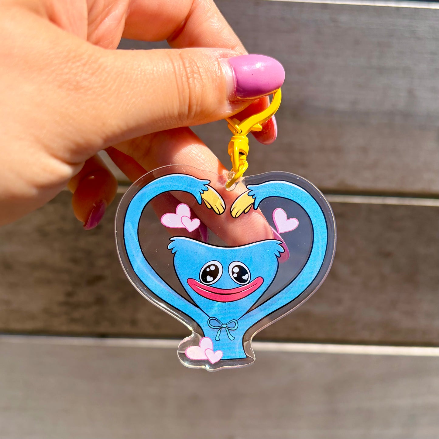 Huggy Wuggy/ Kissy Missy keychain