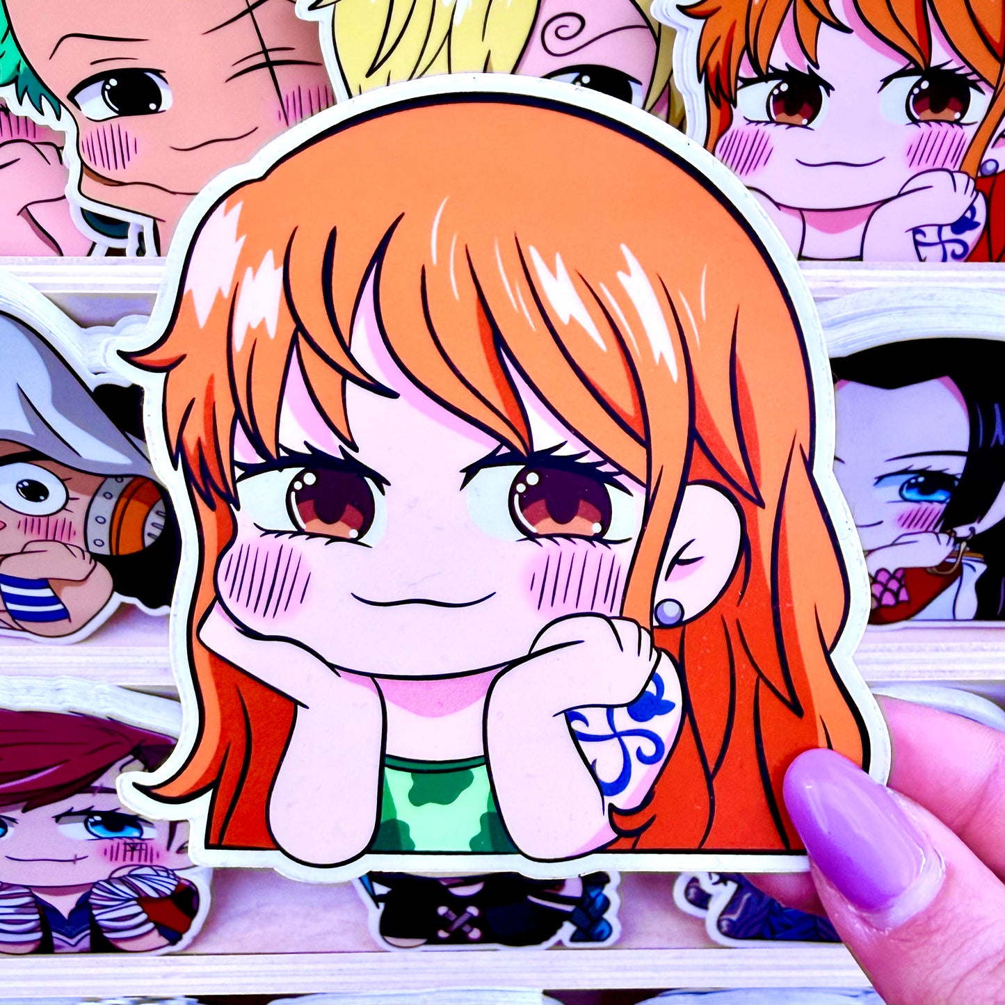 Chibi stickers of anime pirates