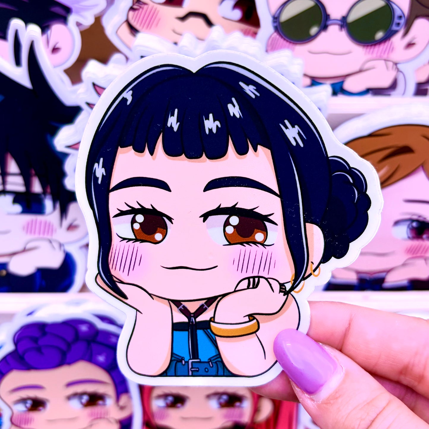 Chibi stickers of kpop demon hunters