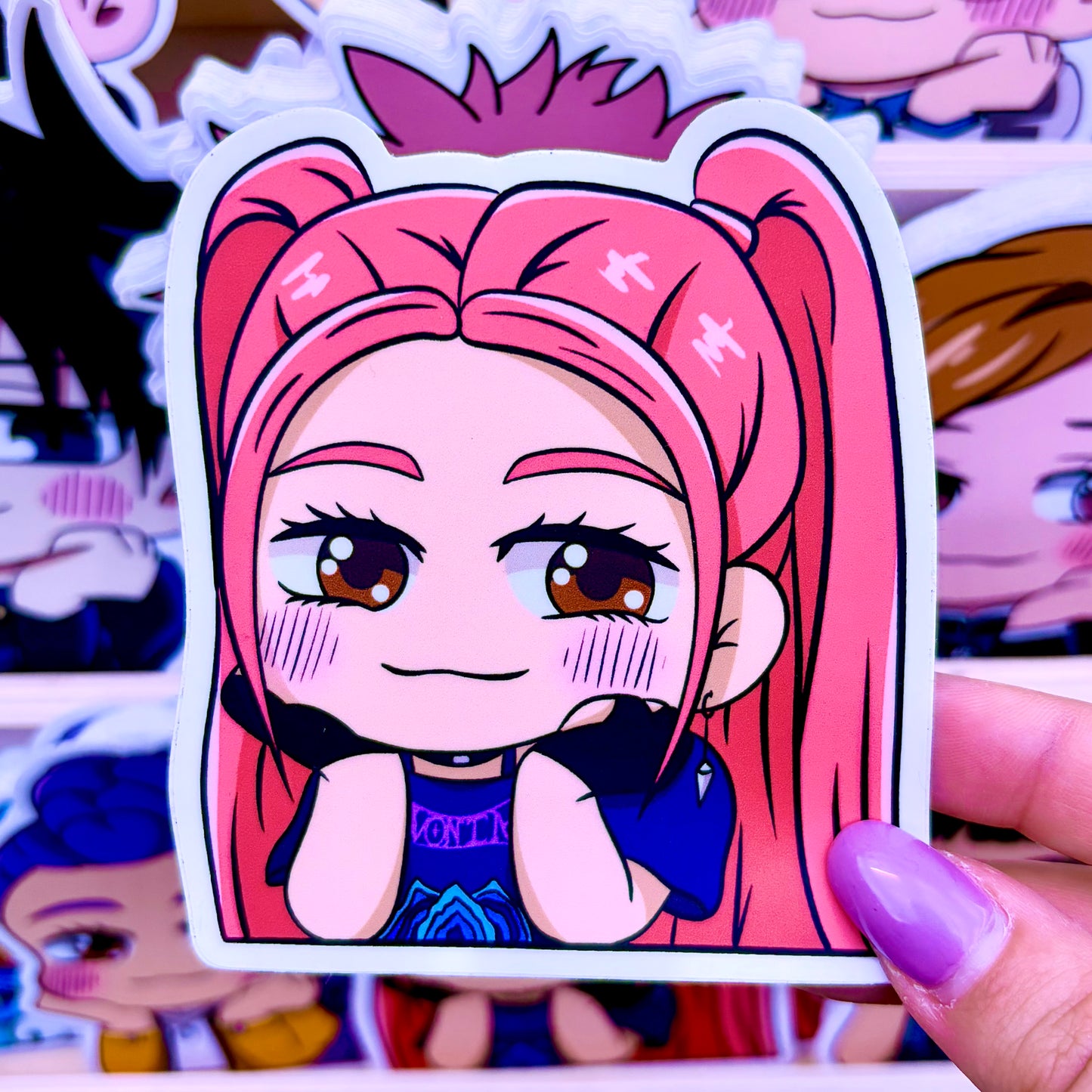 Chibi stickers of kpop demon hunters