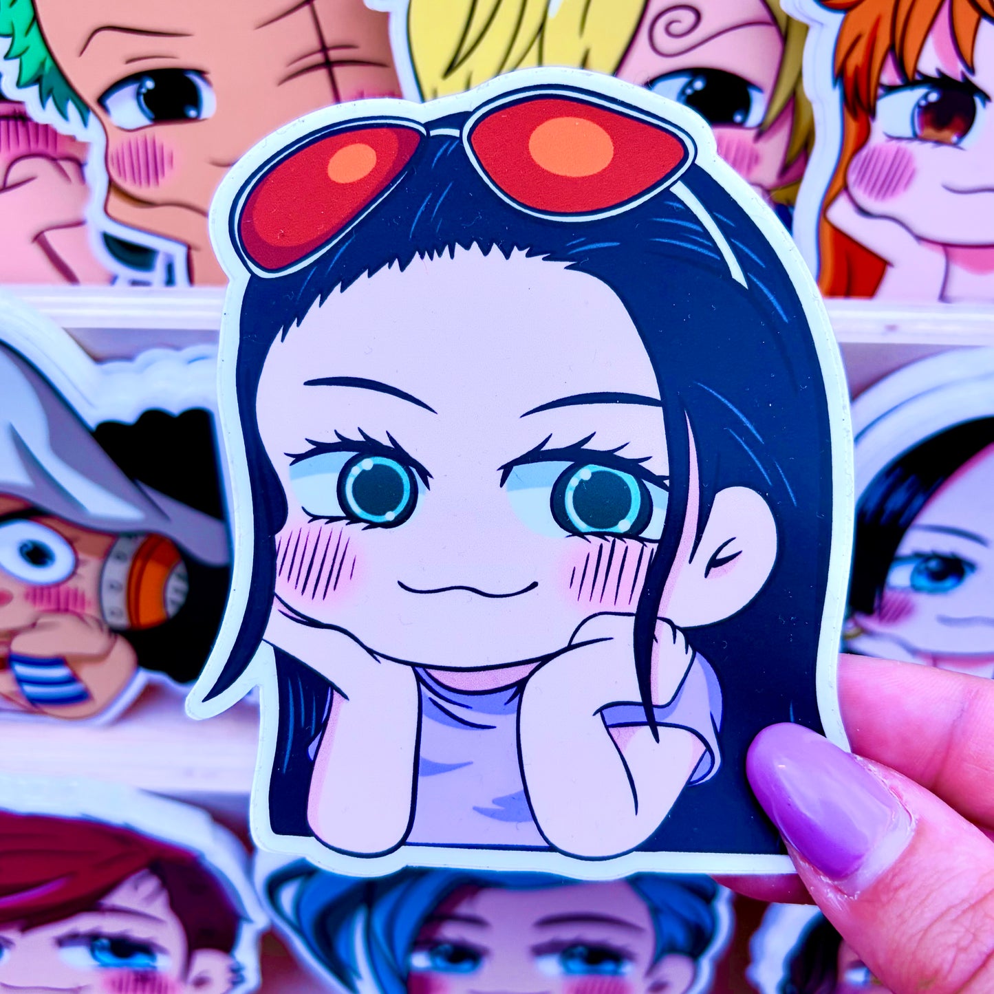 Chibi stickers of anime pirates