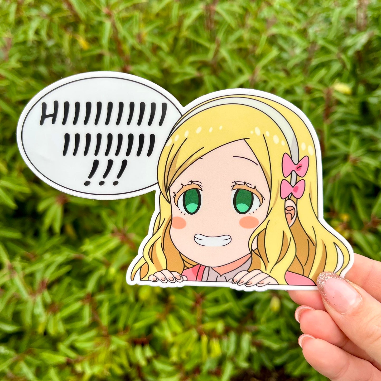 'Hiiiiiiiiii" peeker sticker