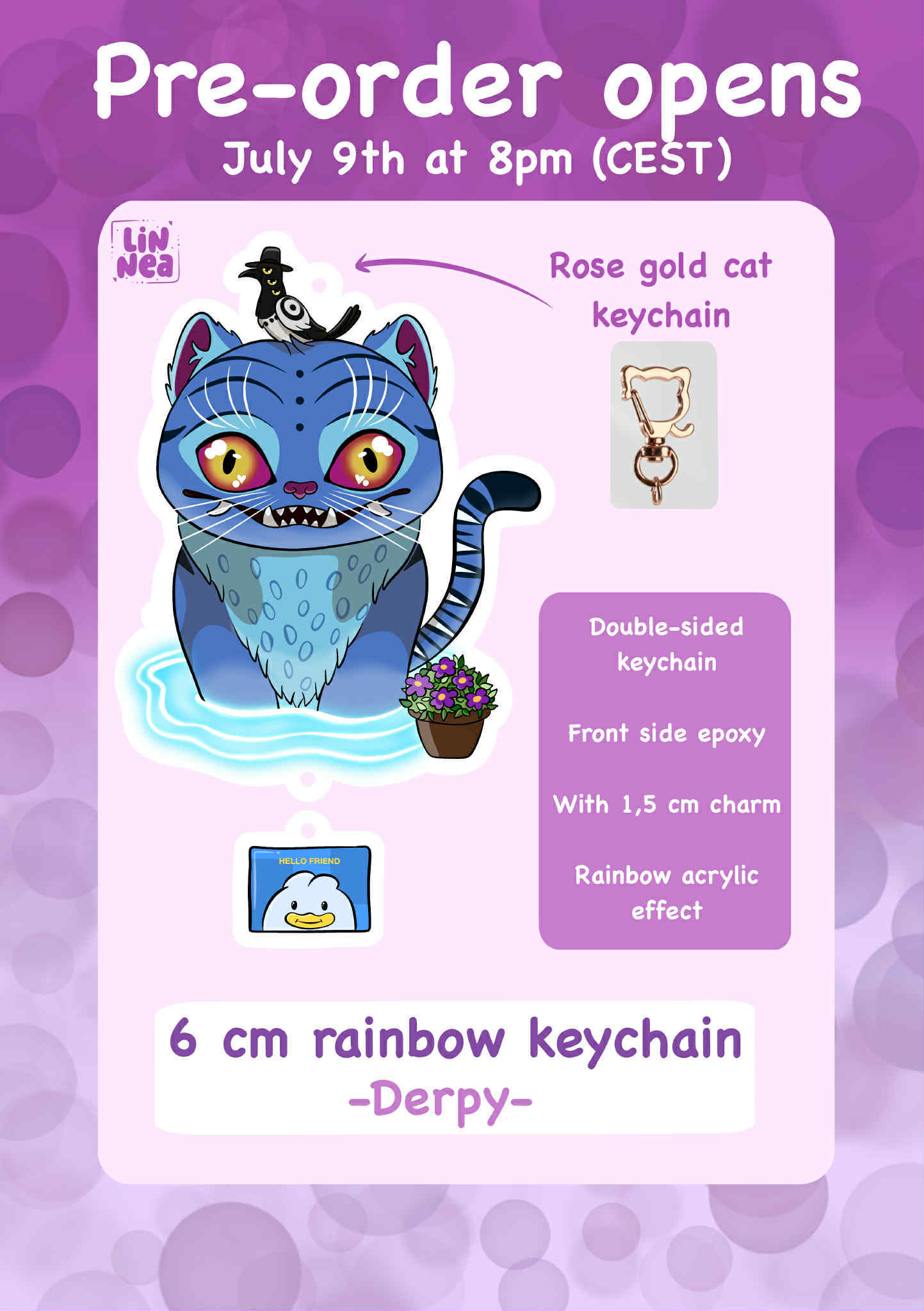 KDH silly tiger keychain