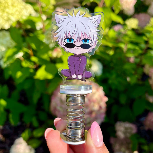 Blue eyed sorcerer acrylic stand with spring