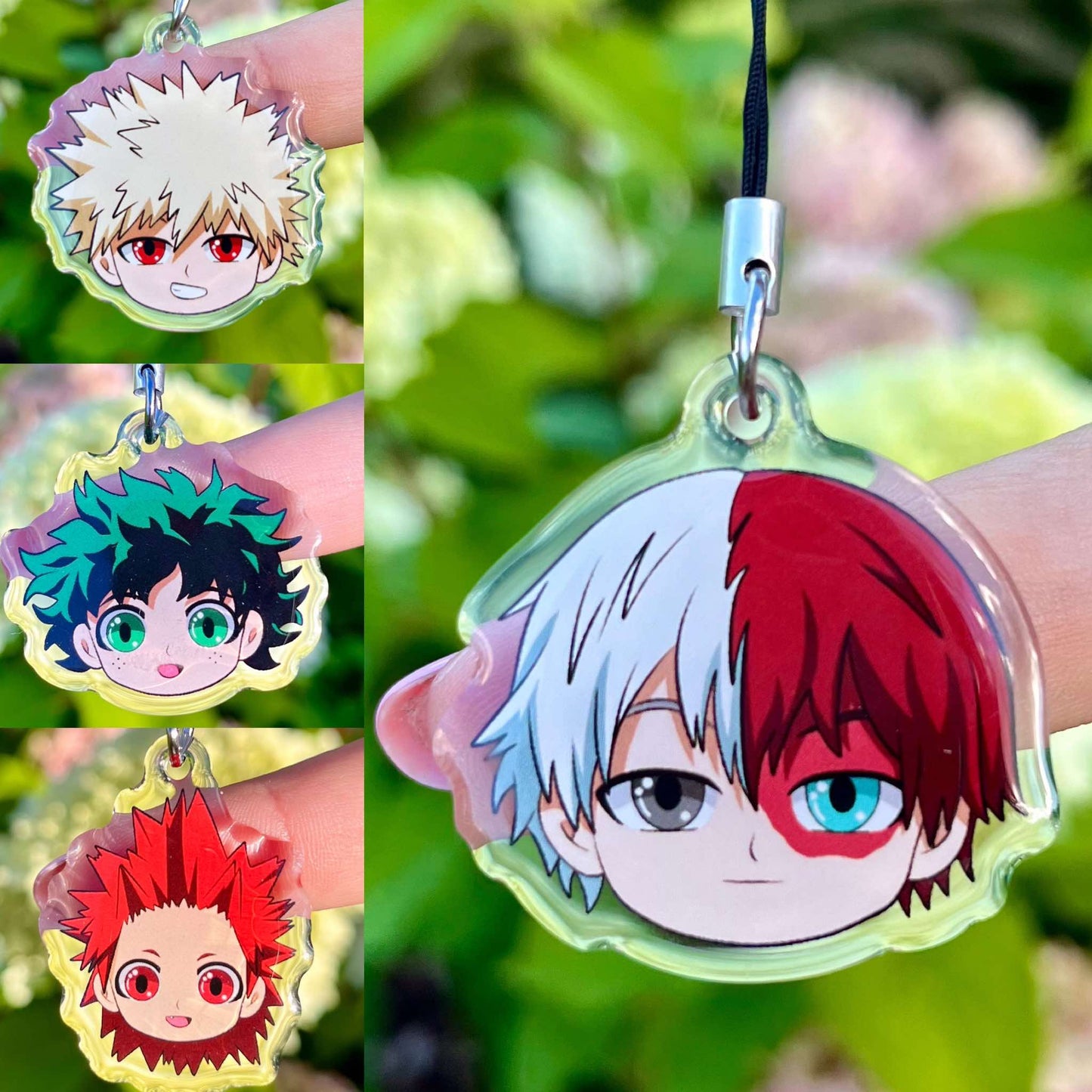 Heroes shool anime phone charms