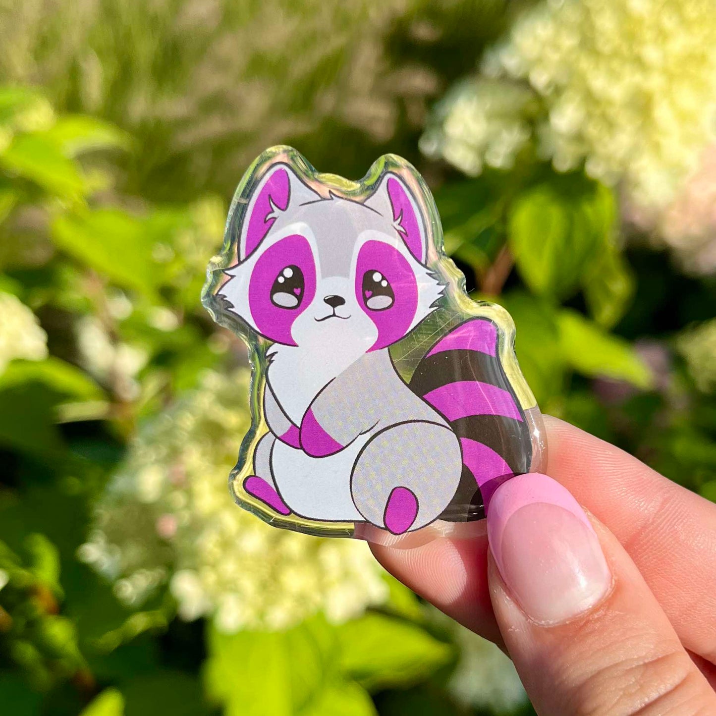 Pride raccoons acrylic pin