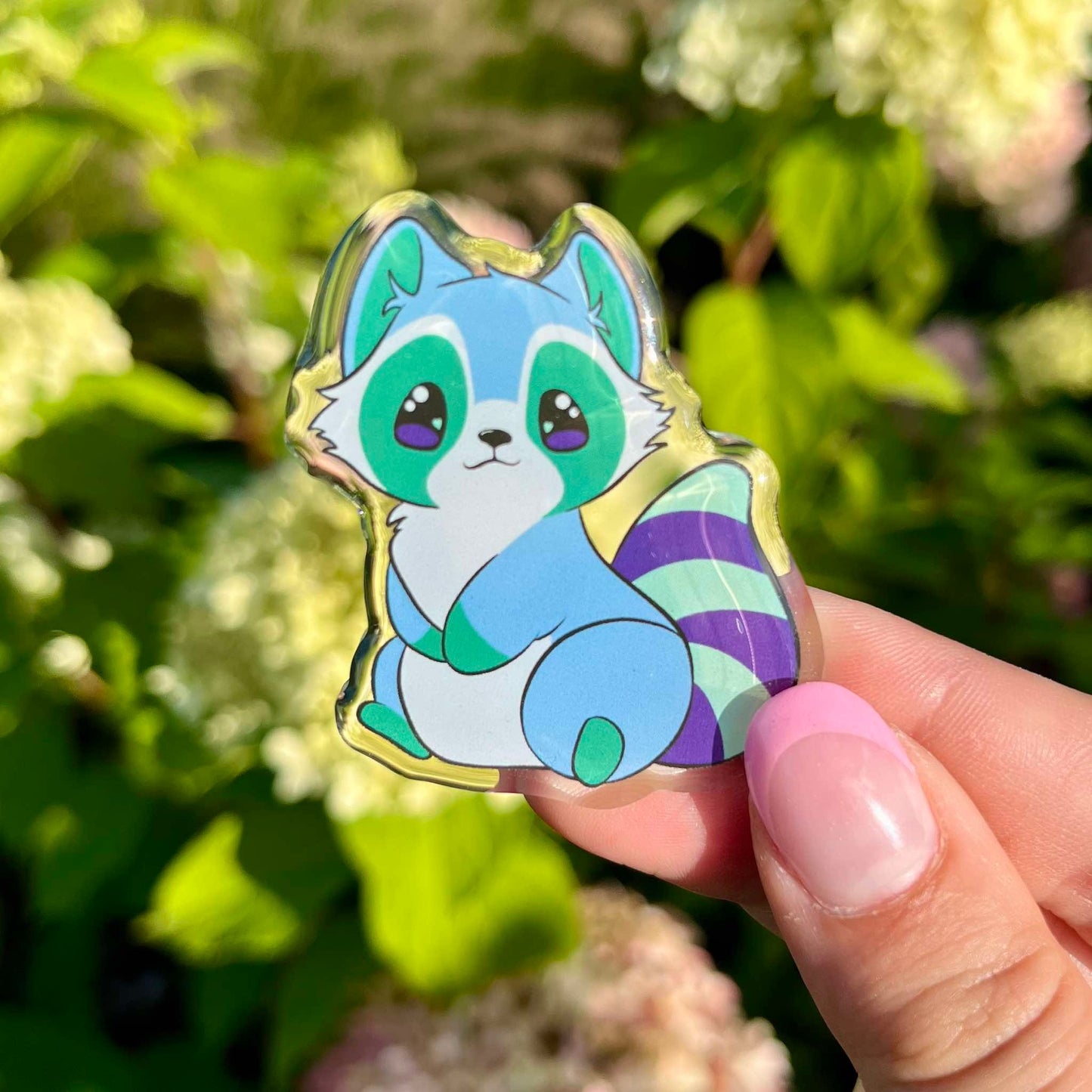 Pride raccoons acrylic pin