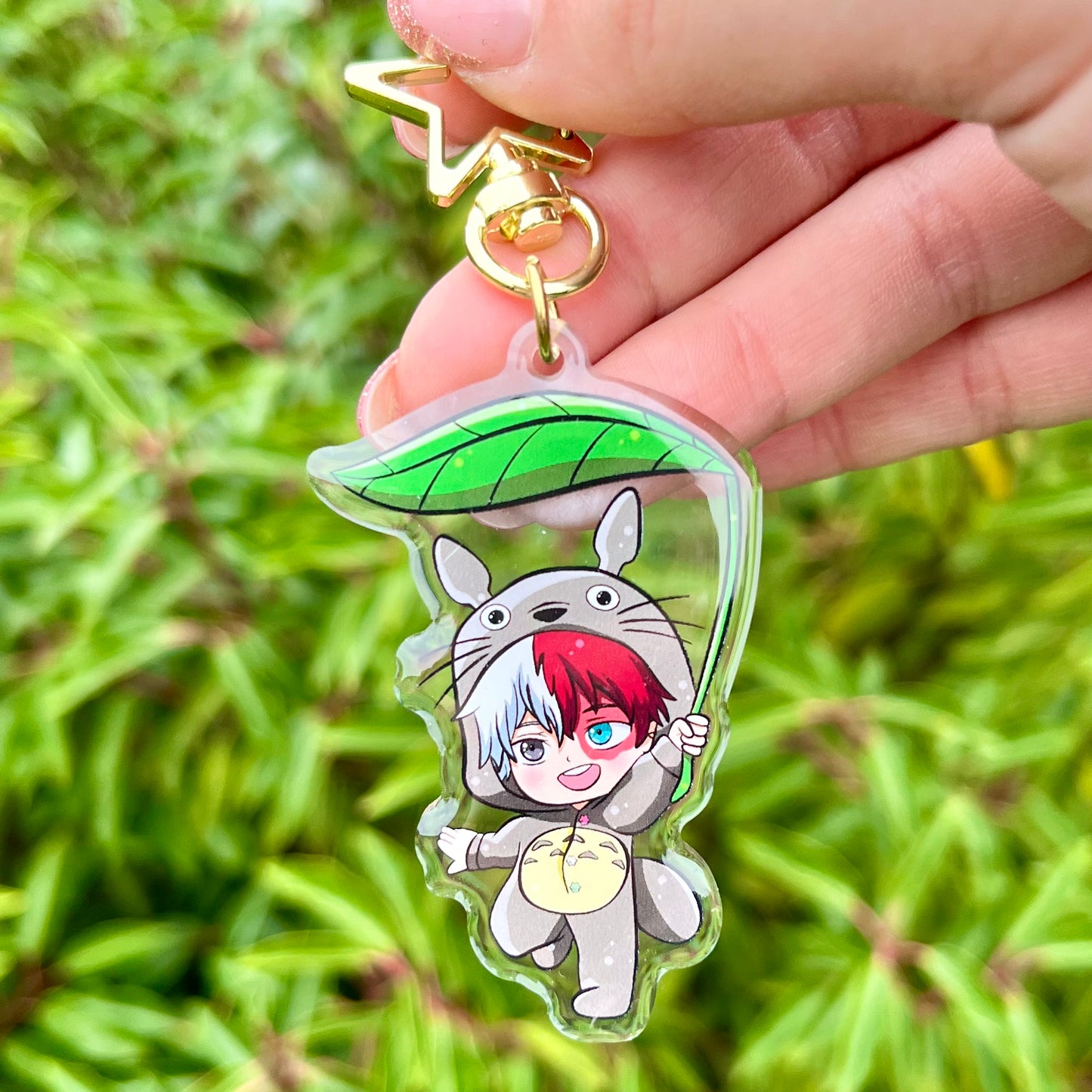 Flame boi in onesie acrylic keychain