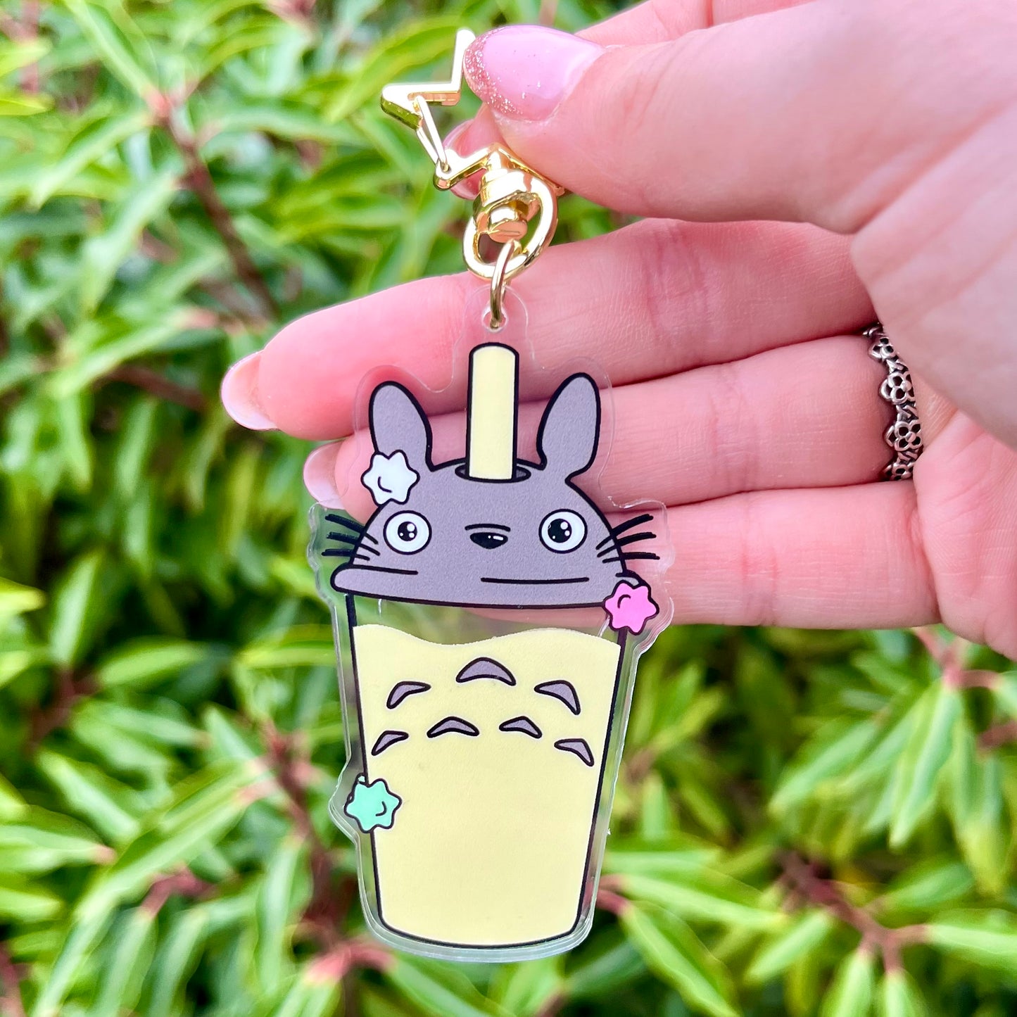 Forest spirit acrylic shaker keychain