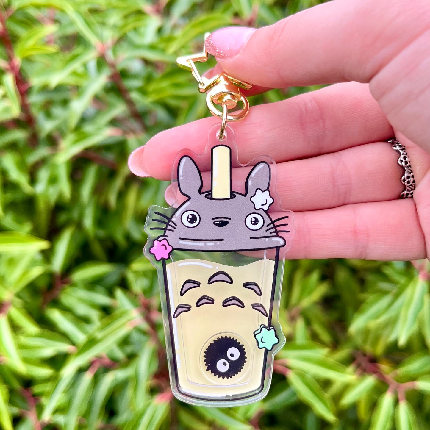 Forest spirit acrylic shaker keychain