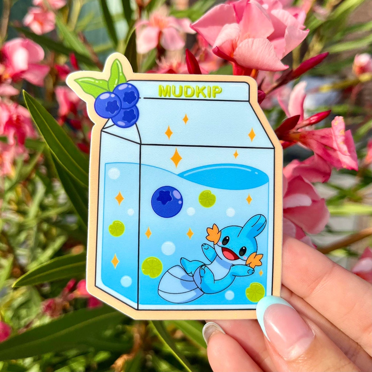 Kawaii buddy in milkbottle sticker