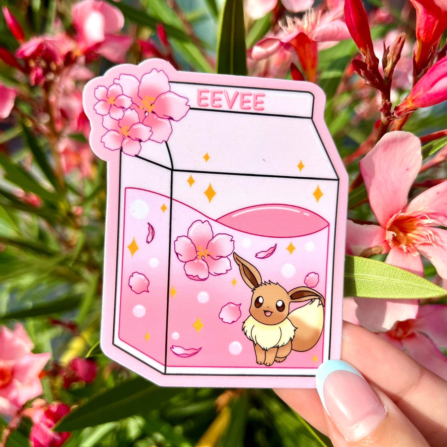 Kawaii buddy in milkbottle sticker