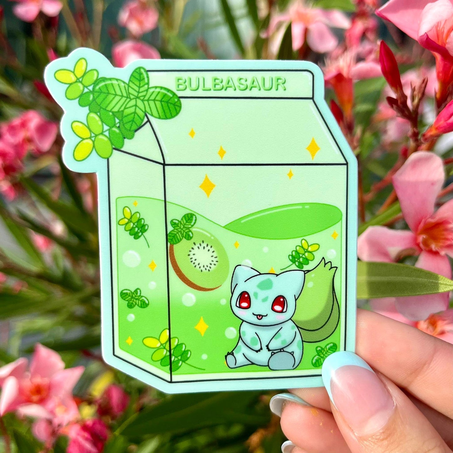 Kawaii buddy in milkbottle sticker