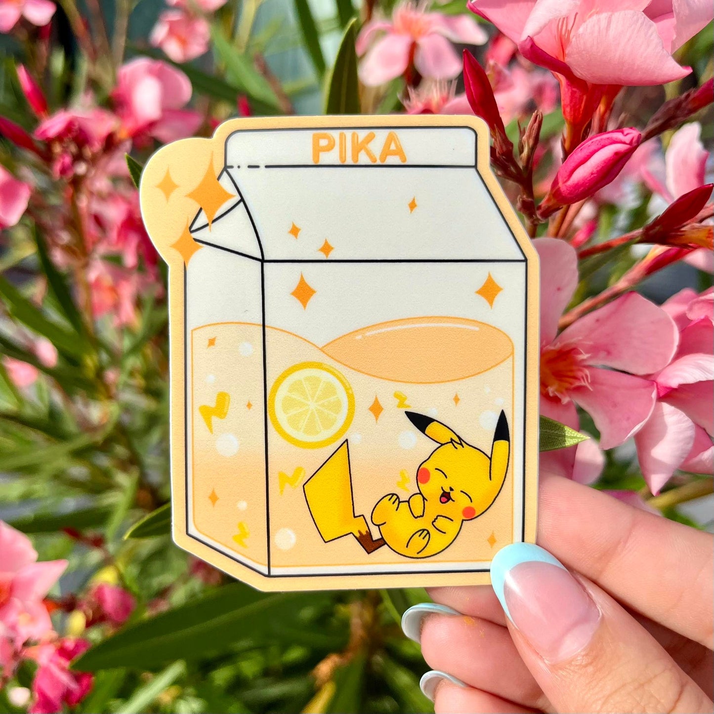 Kawaii buddy in milkbottle sticker