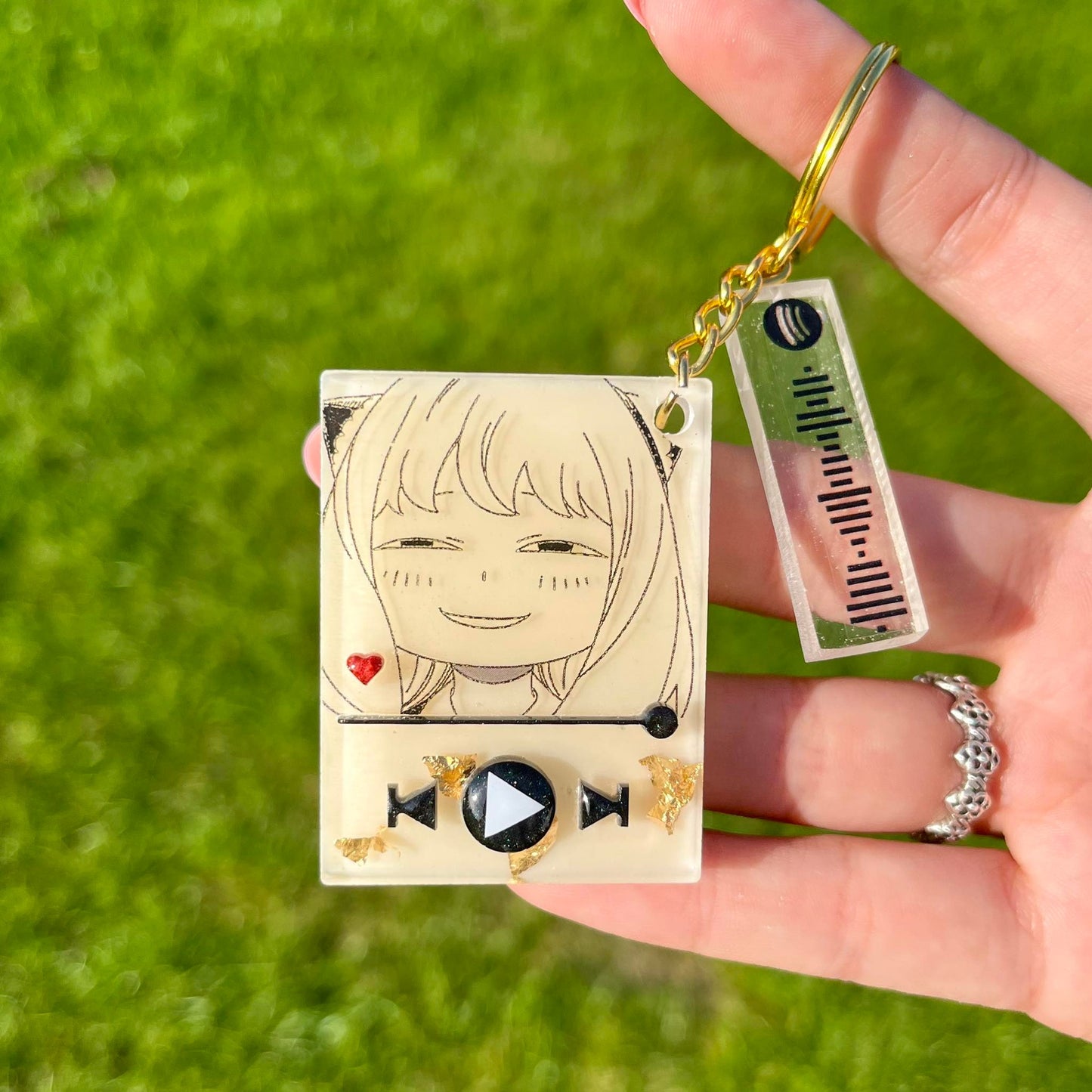 Spies anime music keychain