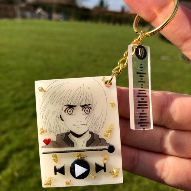 Slay giants anime music keychain