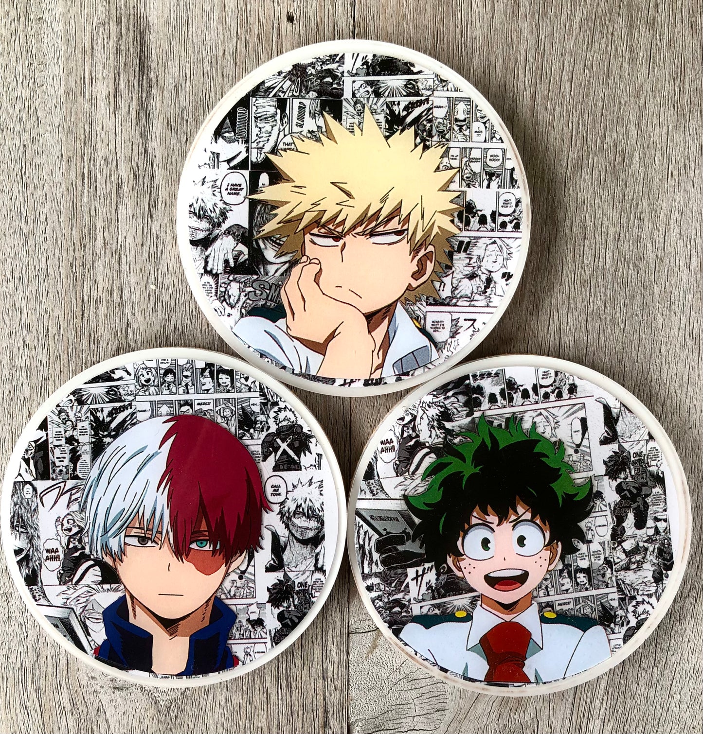 Hero anime resin coasters