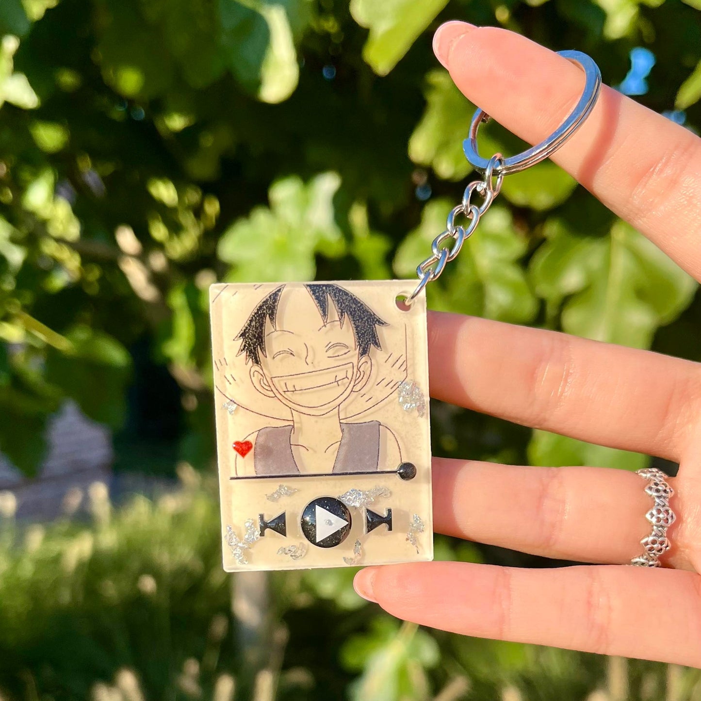 Custom anime music keychain