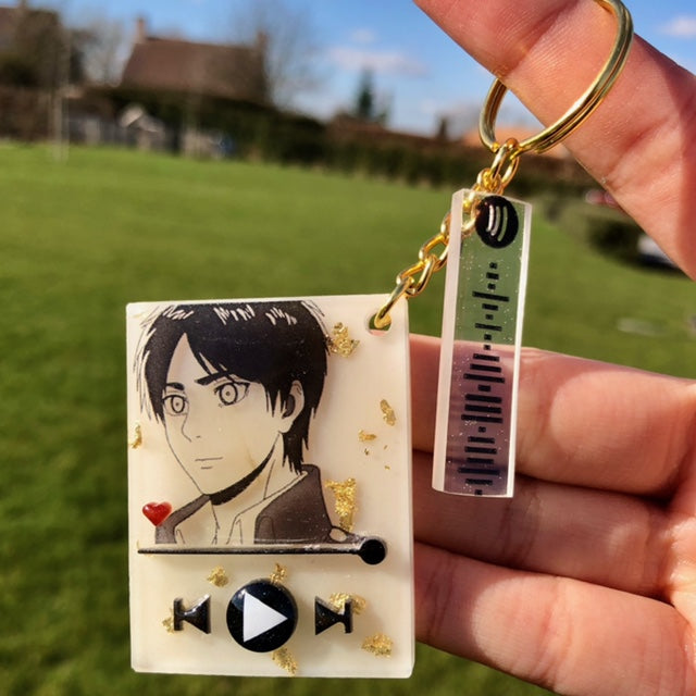 Slay giants anime music keychain