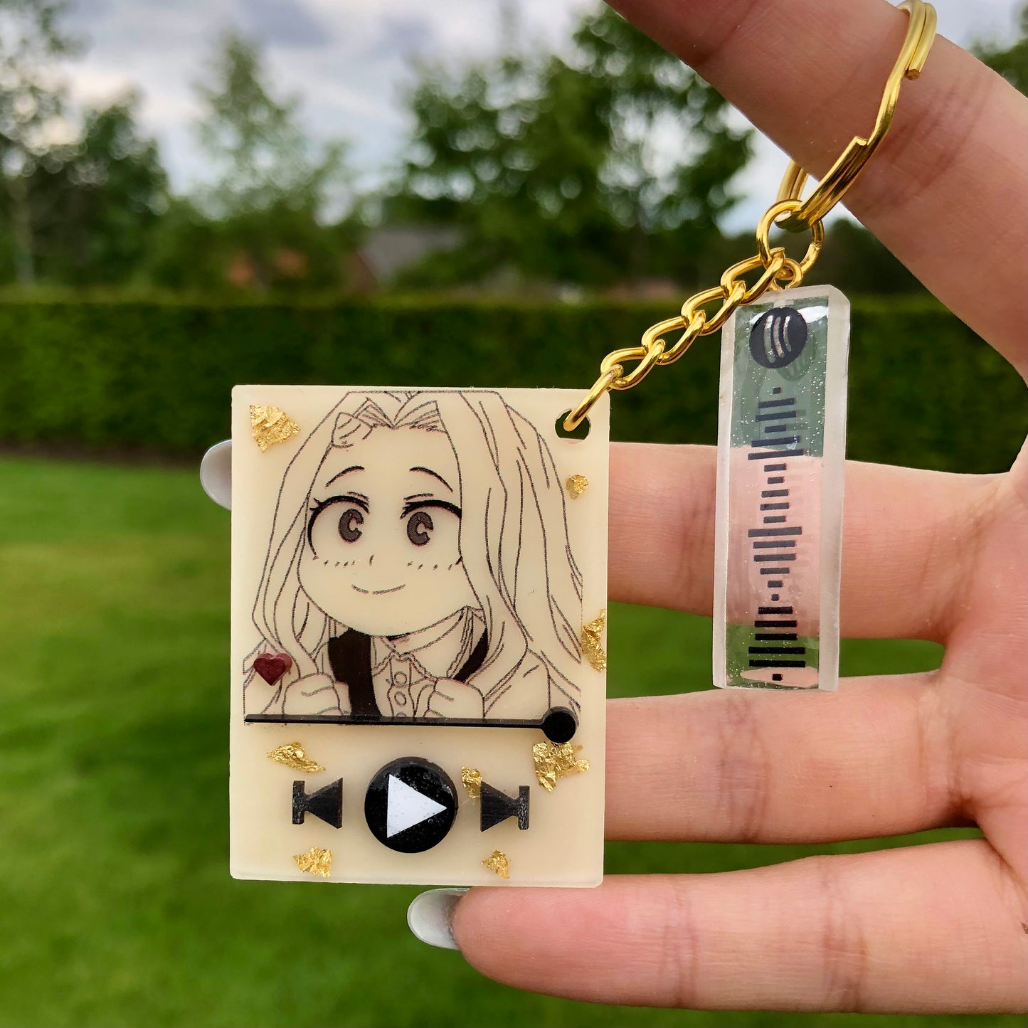 Heroes anime music keychain