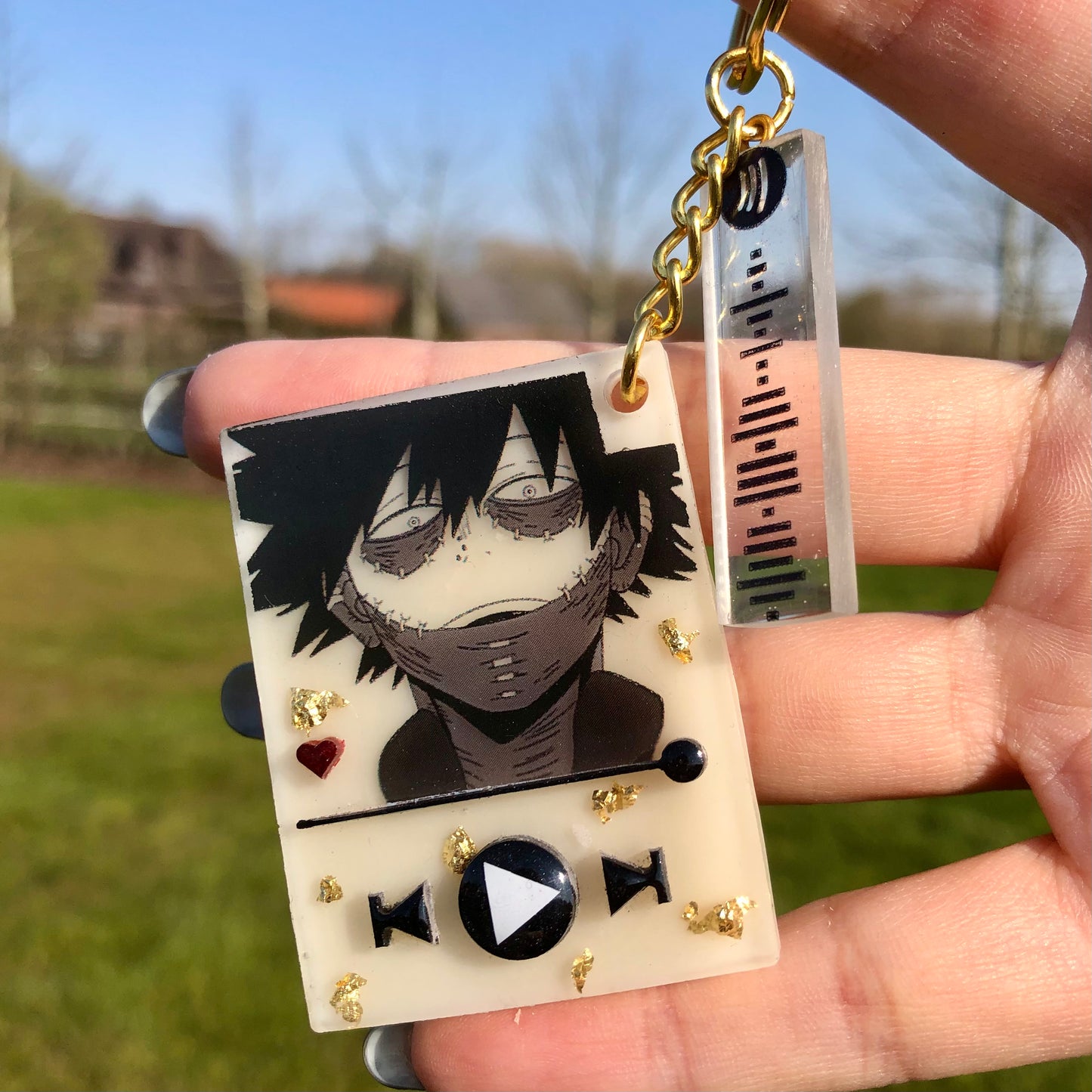 Heroes anime music keychain