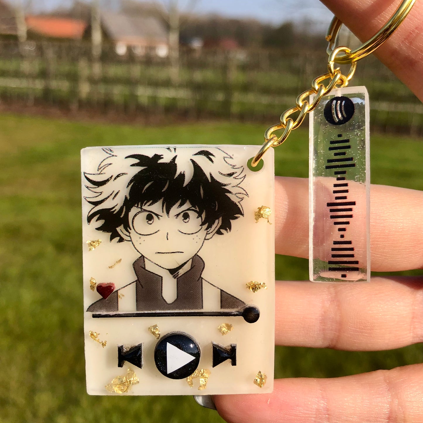 Heroes anime music keychain