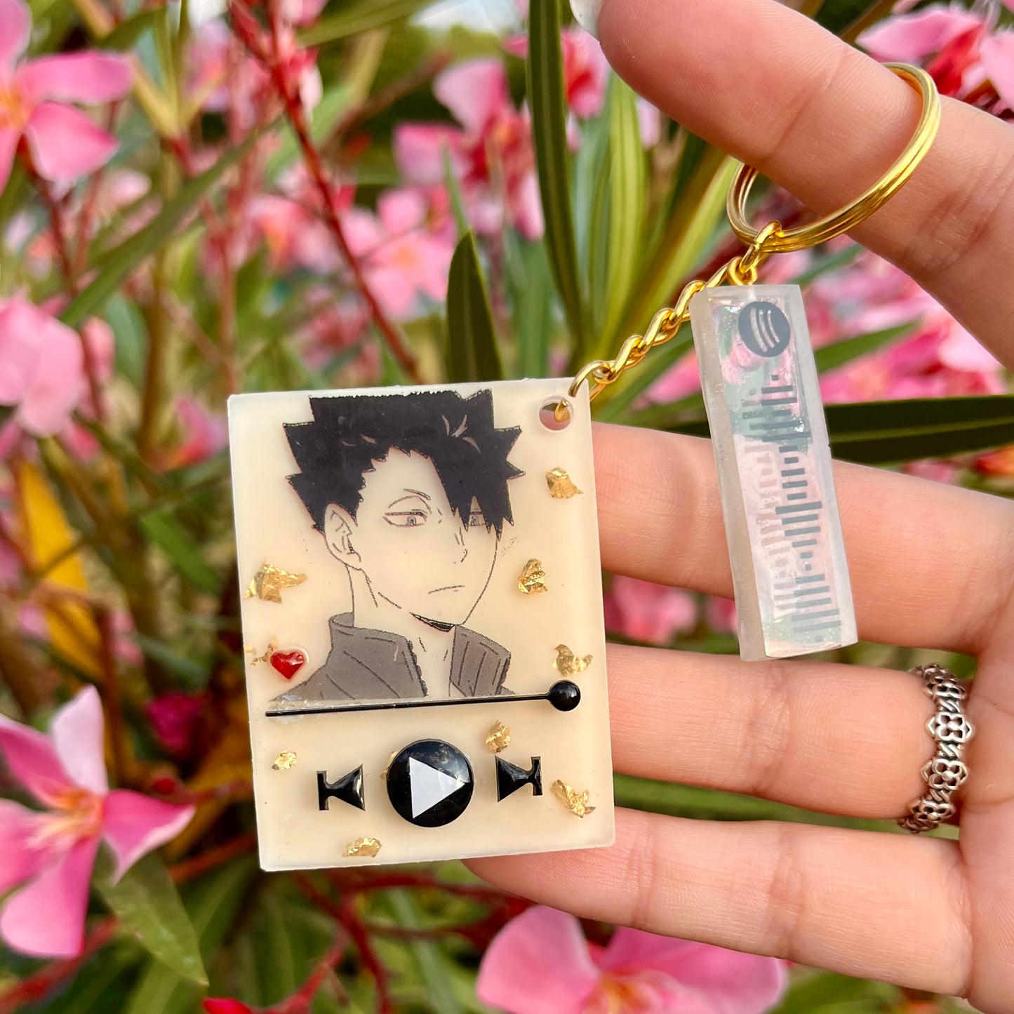 Volleyball boyz anime music keychain