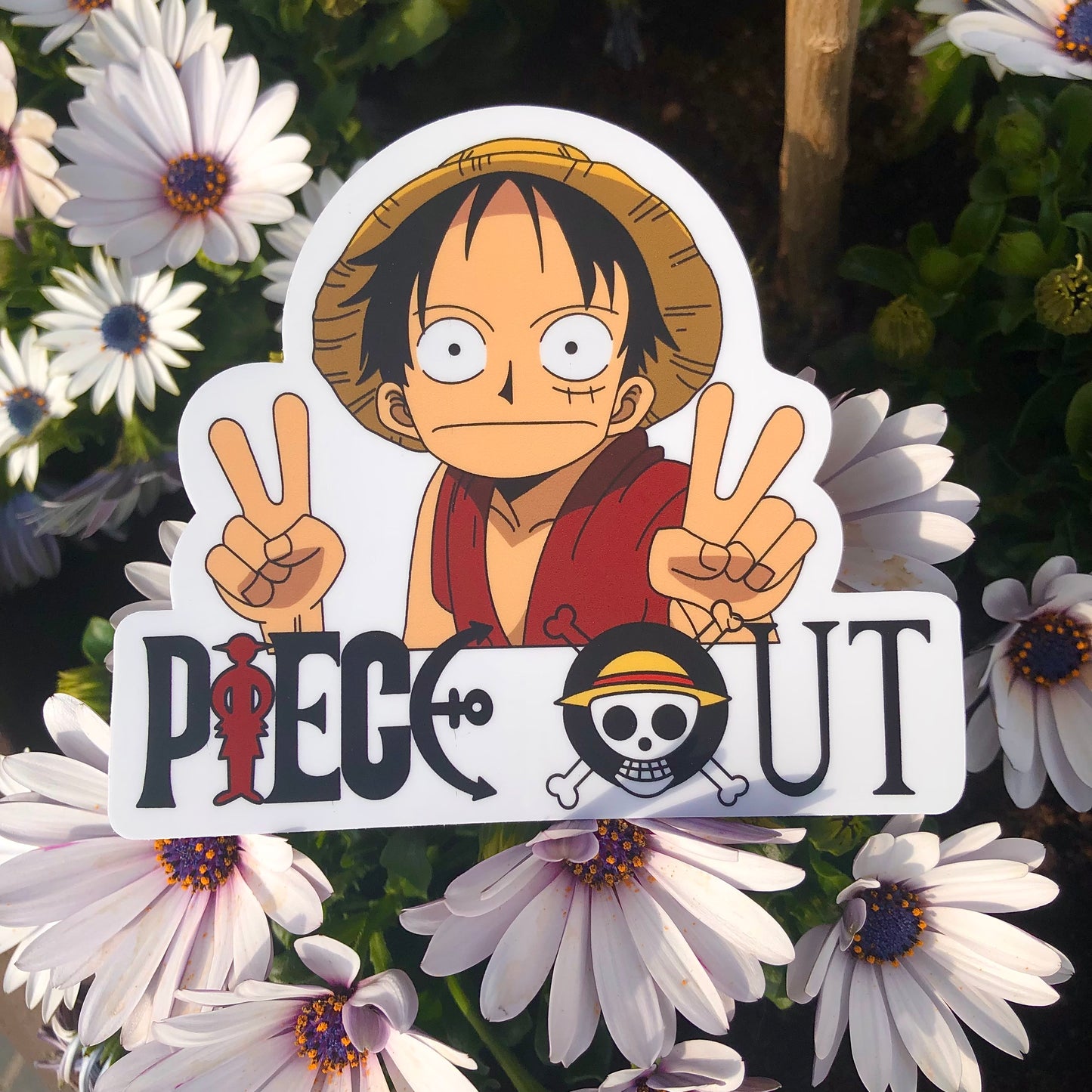 "Piece out" peeker sticker